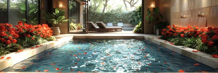 Wall Mural - swimming pool in the garden