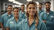 © Ankor_stock. - Group of smiling woman and man in a cleaning service uniform