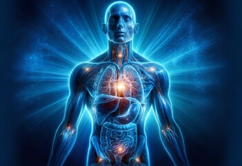 a transparent human body