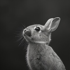 Wall Mural - a rabbit looking up