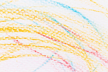 Poster - Multi color hand crayon drawing