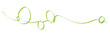 Easter eggs line art border. Hand drawn Easter eggs ribbon style banner