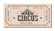 vintage/retro circus ticket