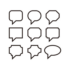 Poster - Speech bubble icons set. Talk, talk, chat, comment, think, speak symbols. Vector illustration. Vector illustration with technology and UI themes