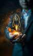 © Jenny Sturm - Start einer Rakete mit Businessmann