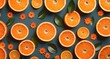 Oranges frame on background. Top view of fresh oranges on background. Heap of fresh and ripe oranges.