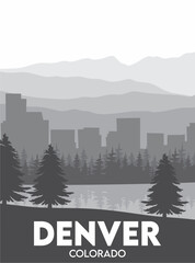 Sticker - denver colorado united states of america