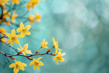 Poster - A slide background for showcasing spring. Background image. Created with Generative AI technology