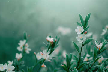 Poster - A slide background for showcasing spring. Background image. Created with Generative AI technology