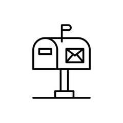 Poster - Mailbox outline icons, minimalist vector illustration ,simple transparent graphic element .Isolated on white background