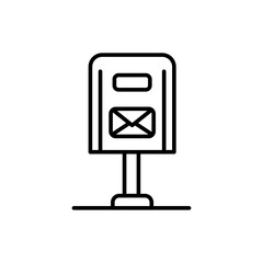 Poster - Mailbox outline icons, minimalist vector illustration ,simple transparent graphic element .Isolated on white background
