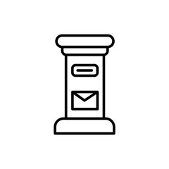 Poster - Mailbox outline icons, minimalist vector illustration ,simple transparent graphic element .Isolated on white background