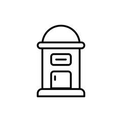 Poster - Mailbox outline icons, minimalist vector illustration ,simple transparent graphic element .Isolated on white background