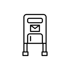 Poster - Mailbox outline icons, minimalist vector illustration ,simple transparent graphic element .Isolated on white background