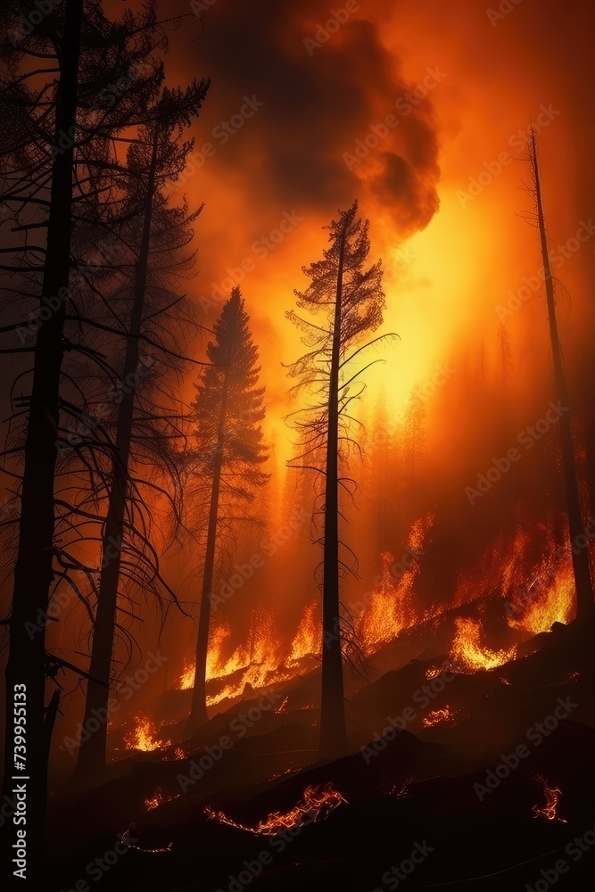 These photos offer a glimpse into the aftermath of a forest fire, where ...
