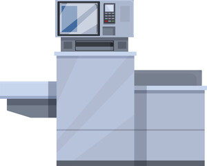 Poster - Shop terminal icon cartoon vector. Self service checkout. Touch monitor
