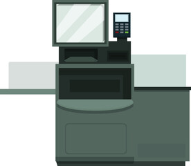Poster - Shop terminal icon cartoon vector. Business store. Digital terminal self service