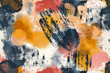 Poster - A minimalist watercolor hand painting on a contemporary brush stroke style background. Illustration for fabrics, prints, covers, banners, decorations, wallpaper.