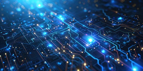 Poster - close up of technology circuit board showcasing intricate world of digital electronics and computing