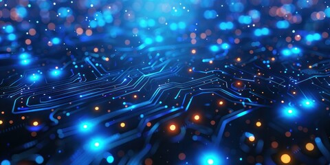 Poster - close up of technology circuit board showcasing intricate world of digital electronics and computing