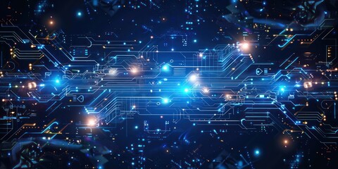 Poster - close up of technology circuit board showcasing intricate world of digital electronics and computing