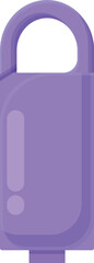 Poster - Violet carbine tool icon cartoon vector. Camping adventure. Snap cliff bold