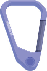 Poster - Camping clip icon cartoon vector. Tool rope hiking. Safety lock climb