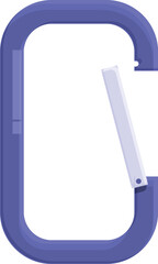 Poster - Strong supply icon cartoon vector. Carbine lock clasp. Cliff sport adventure