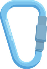 Poster - Blue carbine icon cartoon vector. Adventure hiking tool. Safety equipment
