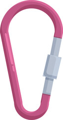 Poster - Cliff sport clasp icon cartoon vector. Climbing tool. Safety lock protection