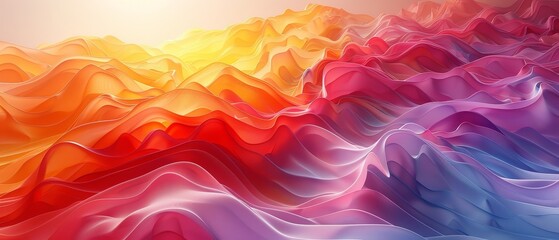 Poster - Mesmerizing 3D abstract color visualization