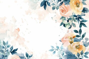 Sticker - The perfect set of watercolor floral bouquet illustrations for wedding stationary, greetings, wallpapers, fashion, and backgrounds. A color palette of blush pink, green, yellow, and white.