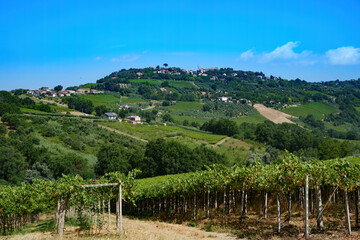 Country landscape near Orsogna and Bucchianico, Abruzzo, Italy