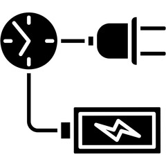 Canvas Print - Charging Time Icon