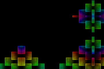 Aufkleber - Abstract colorful geometric shapes background. Dynamic shapes composition.