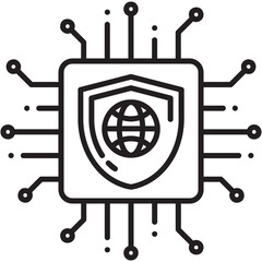 Wall Mural - Network Security Icon