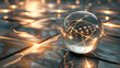 Reflective Sphere on Illuminated Network Grid