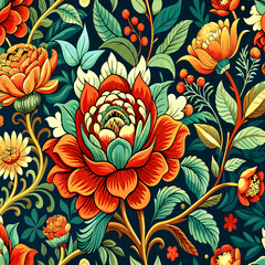 Wall Mural - pattern with flowers