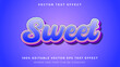 © Indra - Sweet blue 3d editable vector text effect