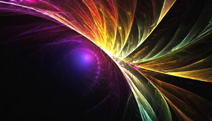 Wall Mural - 3D abstract fractal light background