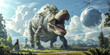 giant dinosaur tech-biology, future concept of clonning dna -