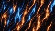 fire background A black canvas with a blue and orange abstract art of a lightning like pattern 