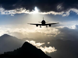 Canvas Print - Airplane in the sky