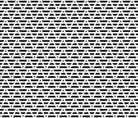 Sticker - Black triangle stripes seamless pattern design. Simple geometric shape fabric pattern background vector. Wall and floor ceramic tiles pattern.