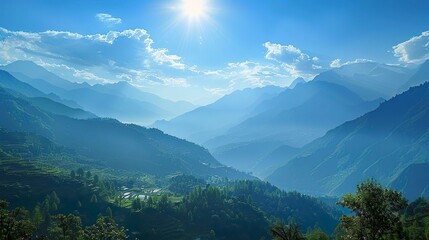 Wall Mural - panorama of mountains