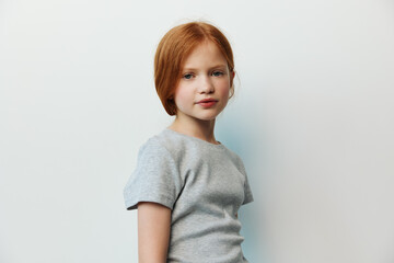 beauty cute female pretty caucasian young hair person girl portrait little