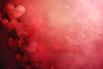 Poster - Heart background. Love is everywhere. A slide background for showcasing love. Background image. Created with Generative AI technology