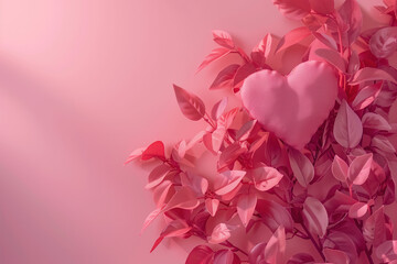 Poster - Pink background. Love is everywhere. A slide background for showcasing love. Background image. Created with Generative AI technology