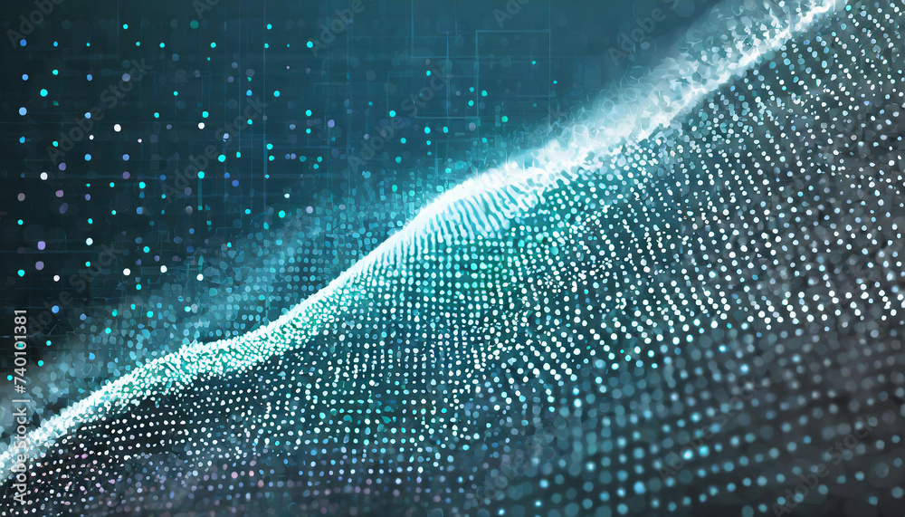 Deep learning concept. Digital technology abstract background ...