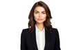 © somsuda - Portrait of young beautiful Business woman wearing suit and shirt posing with smart and confidence isolated on transparent png background.